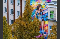 Swift ganz groß - Graffiti an Hauswand - © Christoph Reichwein/dpa