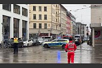 Großeinsatz in München. - © Peter Kneffel/dpa
