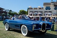 Star-Autodesigner Virgil Exner baute seine Vision von einem Bugatti-Cabrio 1963 auf einem gut ein Jahrzehnt alten Chassis der traditionsreichen Marke auf. Es blieb bei einem Exemplar. - © Andrej Sokolow/dpa