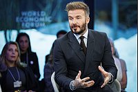 David Beckham zu Gast beim Weltwirtschaftsforum in Davos. - © Michael Buholzer/KEYSTONE/dpa