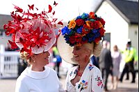 Ein Hauch von Ascot - auch beim Pferderennen in Liverpool geht es um Hüte. - © David Davies for The Jockey Club/PA/AP/dpa