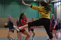Die Handballerinnen des Hermann-Vöchting-Gymnasiums haben es in die Endrund von "Jugend trainiert für Olympia" geschafft. - © Dominic Behde