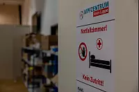 So sieht es im Impfzentrum Lippe aus. - © Jannik Stodiek