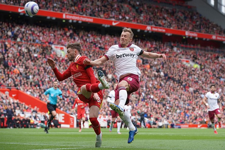 West Ham verlangte Liverpool viel ab. - © Ian Hodgson/AP/dpa