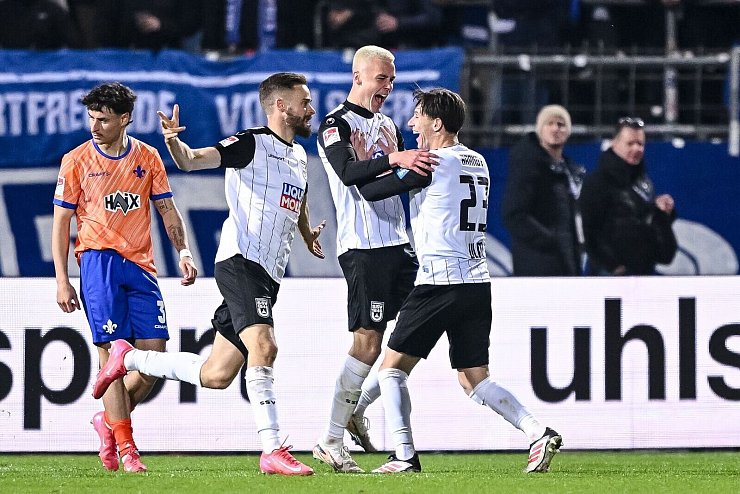 Die Ulmer führten zwischenzeitlich mit 2:0- - © Harry Langer/dpa