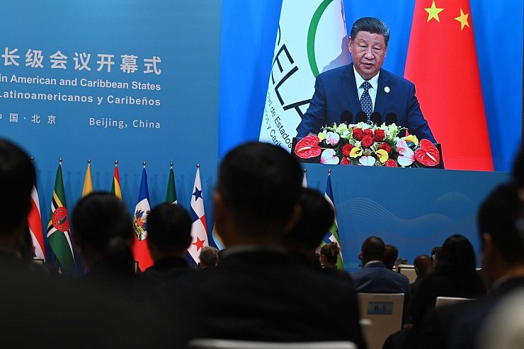 Chinas Präsident warb vor Regierungsvertretern lateinamerikanischer Staaten für mehr Handel. - © Johannes Neudecker/dpa