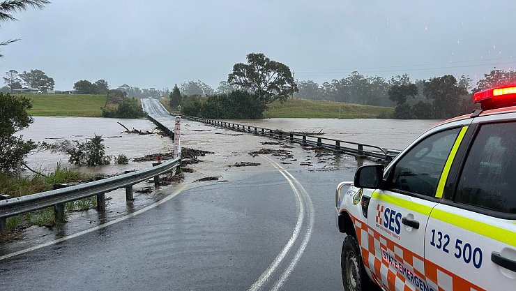 Meteorologen sagten für die nächsten Tage weitere Niederschläge voraus. - © Supplied/NSW SES/dpa