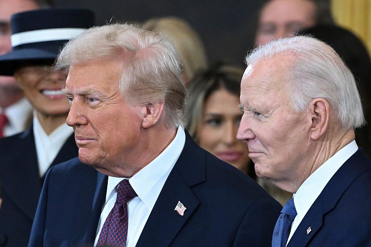 Trump sendet Biden und dessen Frau Jill die besten Wünsche und wünschen eine rasche und erfolgreiche Genesung. - © Saul Loeb/POOL AFP/AP/dpa