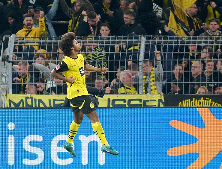 Immer wieder Adeyemi: Der BVB-Angreifer schoss schon bei der U21 Tore wie am Fließband. - © Bernd Thissen/dpa