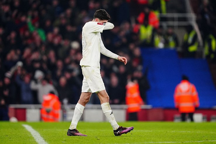 Kai Havertz vergab einen Elfmeter. - © Mike Egerton/PA Wire/dpa