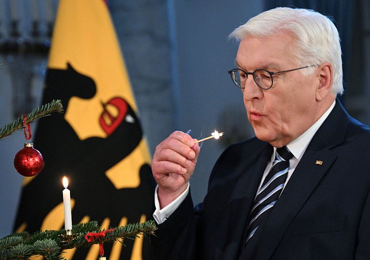 Bundespräsident Steinmeier sprach sein Mitgefühl mit den Angehörigen der Opfer von Magdeburg aus. - © Annegret Hilse/Reuters/Pool/dpa