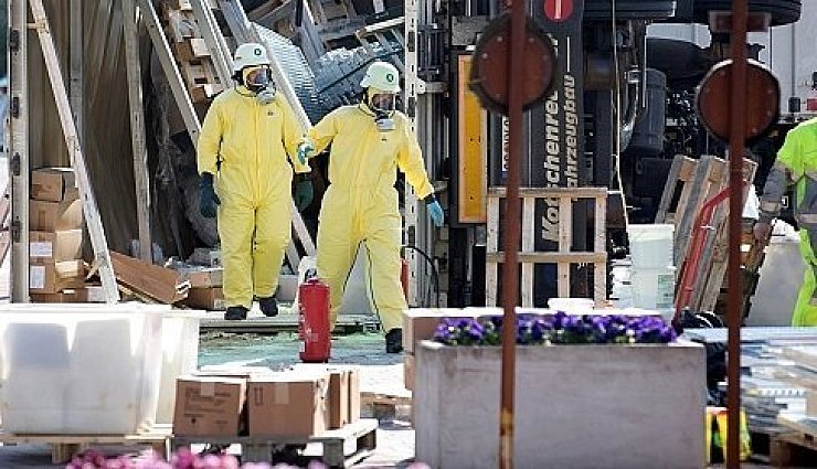 Gefahrgut-Anhänger vor Schule in Bohmte umgekippt - © Bohmte