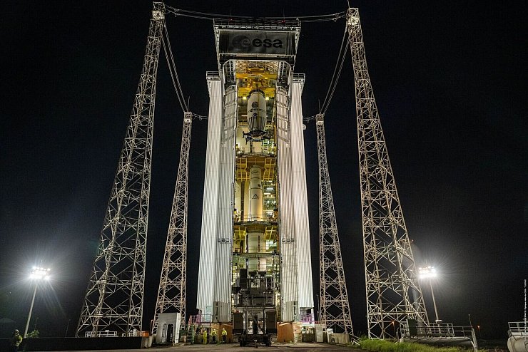 Eine Vega-C-Trägerrakete soll den «Biomass»-Satelliten der ESA vom Weltraumbahnhof Kourou in Französisch-Guayana ins All bringen. - © T. Leduc/ESA-CNES-ARIANESPACE/Optique vidéo du CSG–T. Leduc/dpa