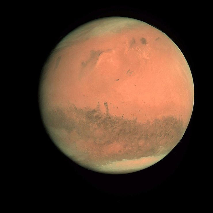 Hier ist der Mars auf einer Aufnahme der Europäischen Weltraumagentur Esa zu sehen (Archivfoto). - © esoc/ESA/dpa