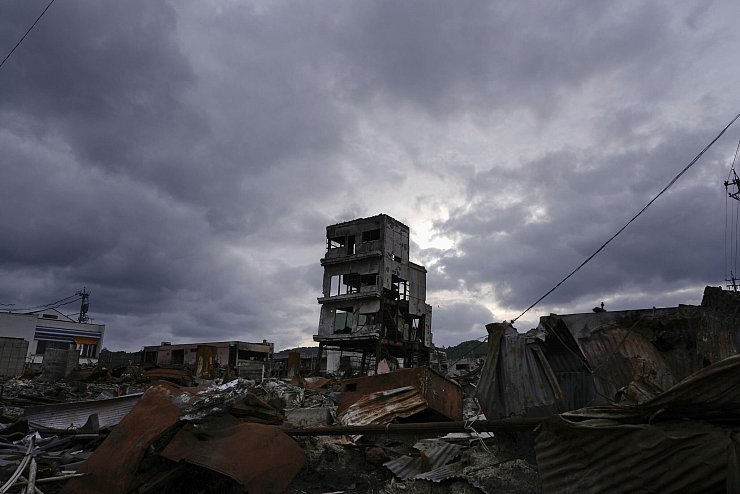 Die von einer Erdbebenkatastrophe betroffene Region Noto wird jetzt von Unwettern heimgesucht. (Archivbild) - © --/kyodo/dpa