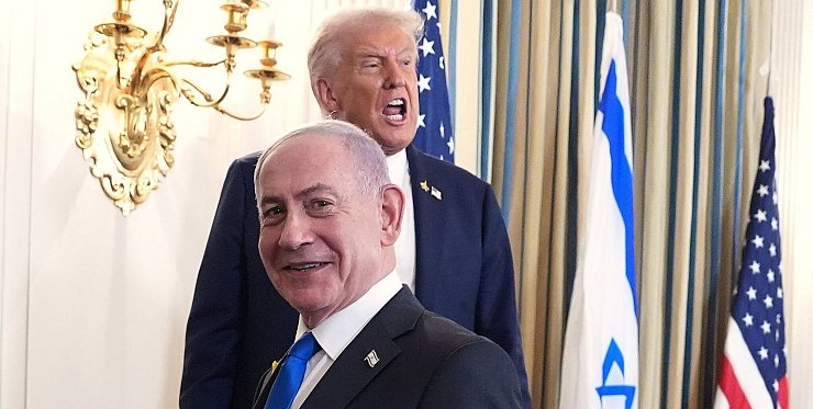 Netanjahu billigt den Plan von Trump. - © Evan Vucci/AP/dpa