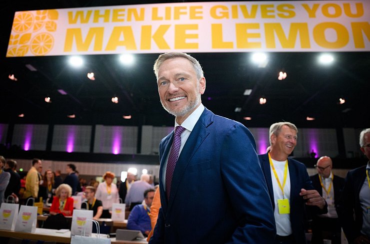 Bis zum Ende kämpferisch: Christian Lindner. - © Bernd von Jutrczenka/dpa
