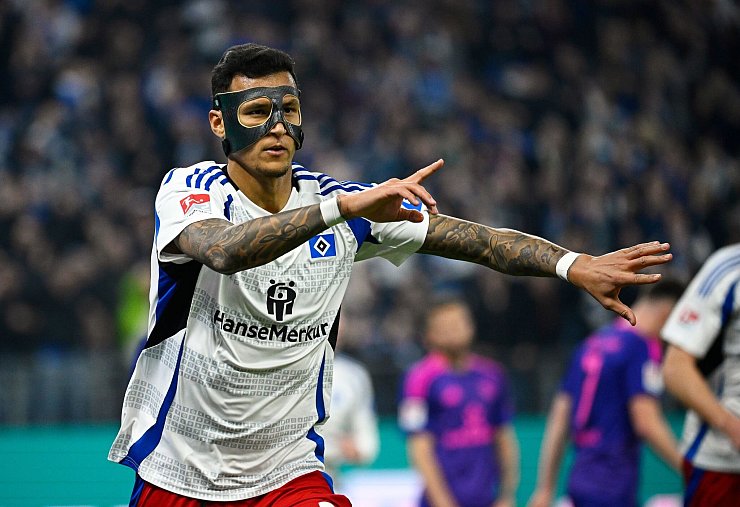 Erzielte sein 17. Saisontor und kassierte die fünfte Gelbe Karte: HSV-Torjäger Davie Selke. - © Gregor Fischer/dpa