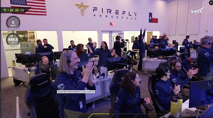 Firefly Aerospace ist das zweite kommerzielle Unternehmen, dem eine Landung auf dem Mond gelang. - © Uncredited/NASA/Firefly Aerospace/AP/dpa