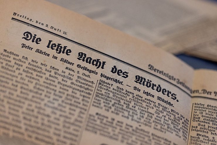 Die Akte über Peter Kürten wurde vom damaligen Ermittlungsrichter Carl Hertel angelegt. - © Rolf Vennenbernd/dpa