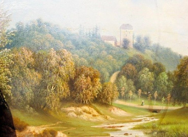 Blick in vergangene Zeiten: So soll es früher an der Oldenburg, dem Stammsitz der Schwalenberger Grafen, ausgesehen haben. Repro: LZ