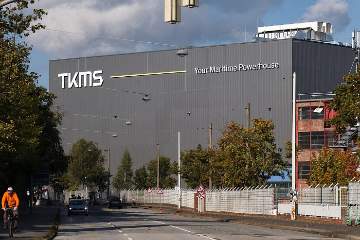 Die Auftragsbücher von TKMS sind prall gefüllt. - © Marcus Golejewski/dpa