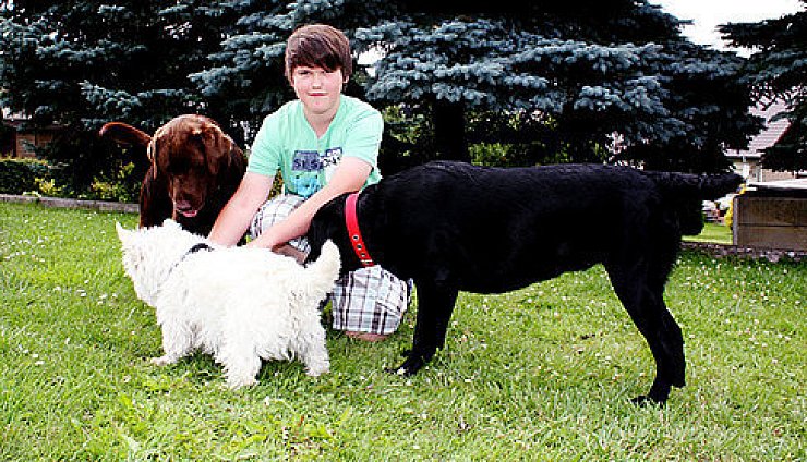 Kevin hat ein 

großes Herz für Tiere - © Schieder