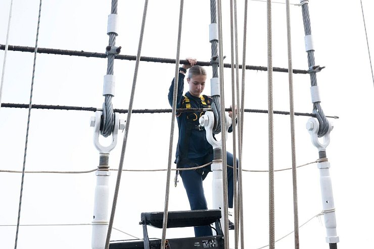 Bei der Marine absolviert die Prinzessin die zweite Etappe ihrer Militärausbildung. (Foto Aktuell) - © Francisco Gomez / Casa S.M El R/EUROPA PRESS/dpa