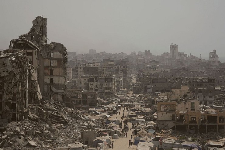 Zerstörungen im Gazastreifen. (Archivbild) - © Jehad Alshrafi/AP/dpa