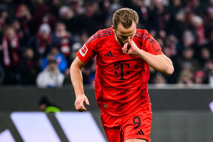 Harry Kane setzt seine Elfmeter-Serie fort. - © Tom Weller/dpa