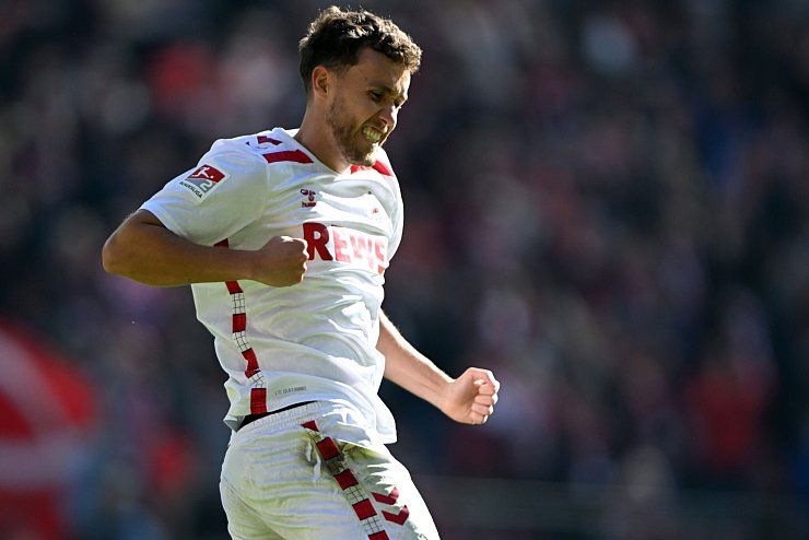 Waldschmidt mit dem zweiten Kölner Tor. - © Federico Gambarini/dpa