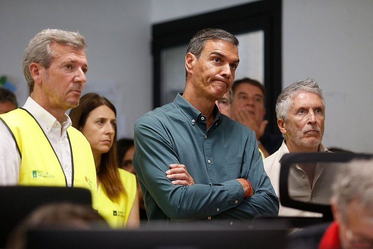 Am Dienstag wurde Spaniens Regierungschef Pedro Sánchez in der Brandregion der Extremadura erwartet. - © Carlos Castro/EUROPA PRESS/dpa
