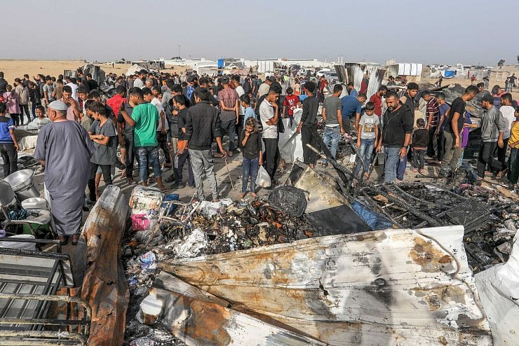 Ein Flüchtlingslager in Rafah ist bei einem israelischen Luftangriff getroffen worden. (Archivbild) - © Abed Rahim Khatib/dpa