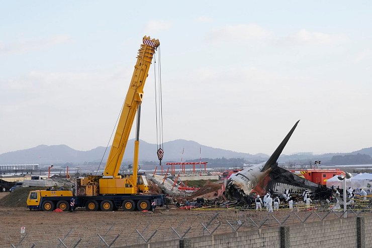 Der Flughafen in Muan wird noch bis 7. Januar gesperrt sein. - © Ahn Young-joon/AP/dpa