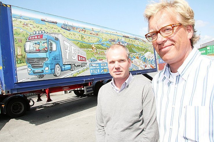 In dritter Generation Familienbetrieb: Heute führen Carsten Overbeck und Thorsten Wind (rechts) die Geschäfte der Bobe-Spedition. 