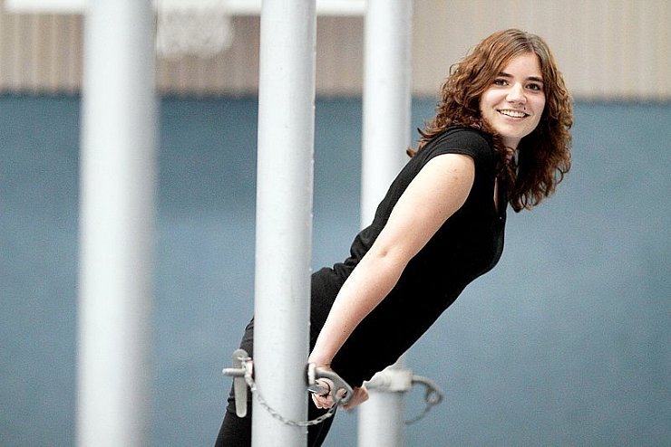 Sandra Bölsche ist dem Sport nicht nur über ihre Schreibtischtätigkeit als Geschäftsführerin des Lippischen Turngaus verbunden. - © 