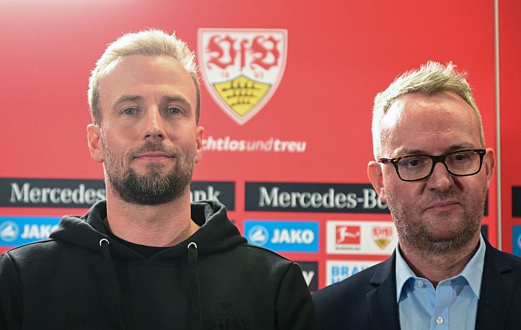 Alexander Wehrle (r) ist von Sebastian Hoeneß überzeugt: Sind ein gutes Team. - © Bernd Weißbrod/dpa