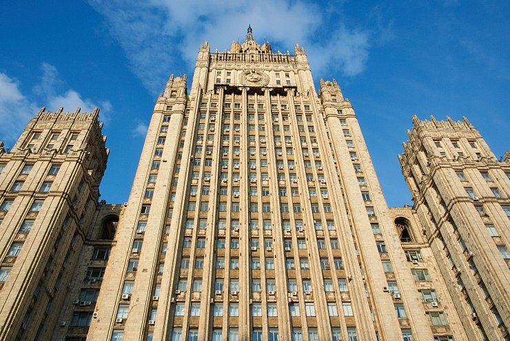 Das russische Außenministerium, in dem der deutsche Botschafter vorsprechen musste. (Archivbild) - © Bernd Thissen/dpa