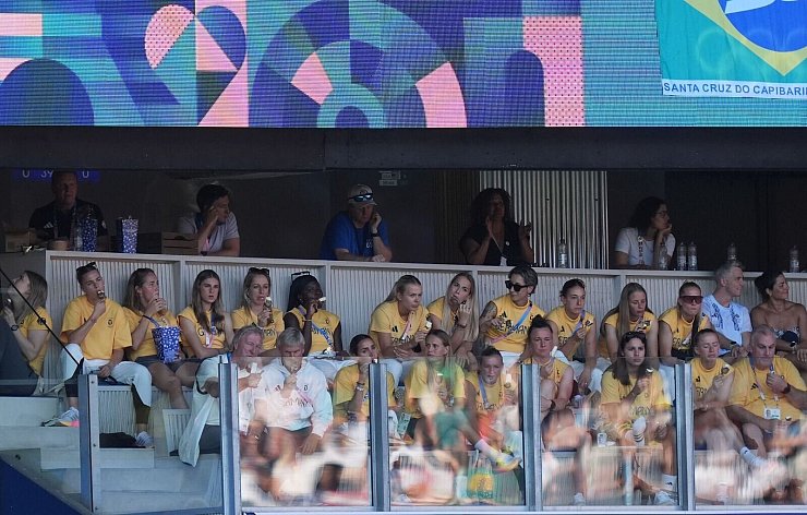 Die deutschen Frauen waren als Zuschauerinnen dabei. - &copy; Marcus Brandt/dpa