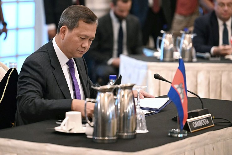 Kambodschas Regierungschef Hun Manet ist der Sohn von Hun Sen, dem starken Mann in Kambodscha. - © Mohd Rasfan/AFP Pool/AP/dpa