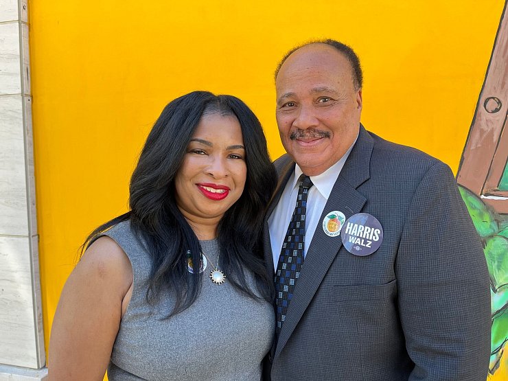 Martin Luther King III und Arndrea Waters King gehören zu den prominenten Unterstützern von Kamala Harris. - © Luzia Geier/dpa