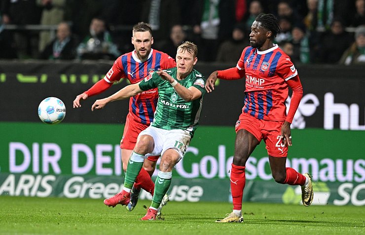 Marco Grüll brachte Werder früh in Führung. - © Carmen Jaspersen/dpa