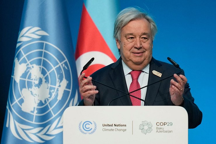 UN-Chef Guterres ruft die G20-Staaten zum Handeln auf. - © Rafiq Maqbool/AP/dpa