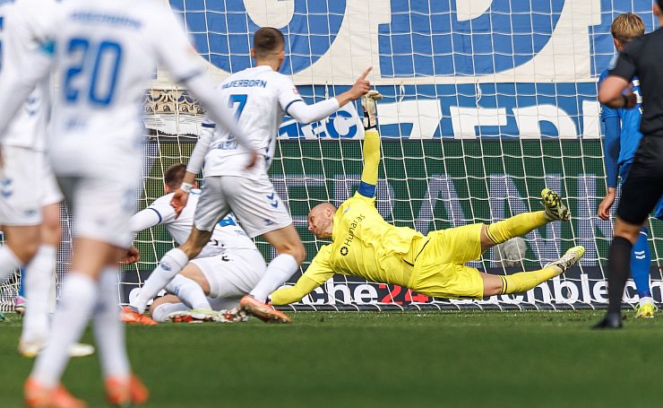 Der entscheidende Treffer des Spiels. - © Andreas Gora/dpa