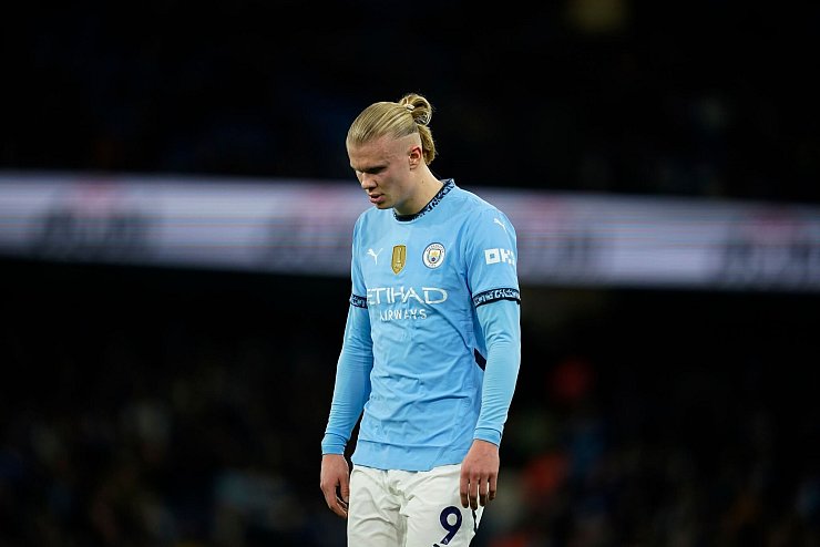 Ladehemmung: Erling Haaland vergab bei Man Citys 0:4 gegen Tottenham Hotspur einige Chancen. - © Dave Thompson/AP