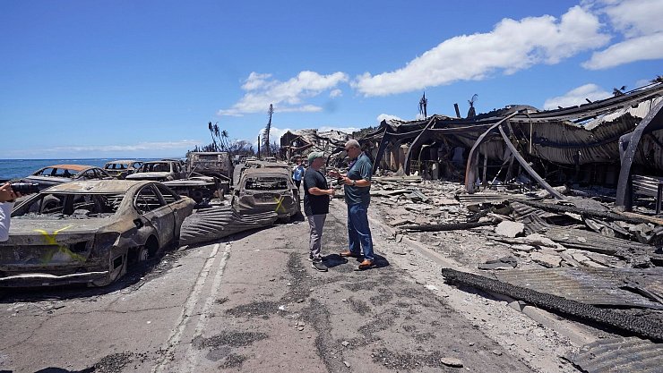 Vor zwei Jahren hatte ein Flammeninferno Teile der Insel Maui zerstört. (Archiv) - © Rick Bowmer/AP/dpa