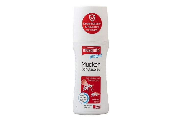 Platz zwei der Stiftung Warentest ist das «Protect Mücken Schutzspray» von Mosquito. - © Stiftung Warentest/dpa-tmn