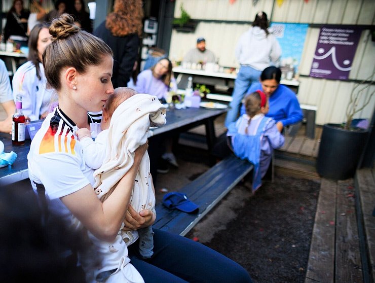 Wolfsburgs Stürmerin Tabea Sellner macht Schluss mit Fußball. - © Carsten Koall/dpa