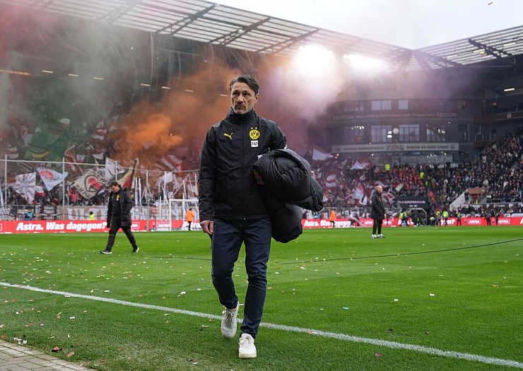 Musste oft um seine Mannschaft bangen: Dortmunds Trainer Niko Kovac. - © Marcus Brandt/dpa