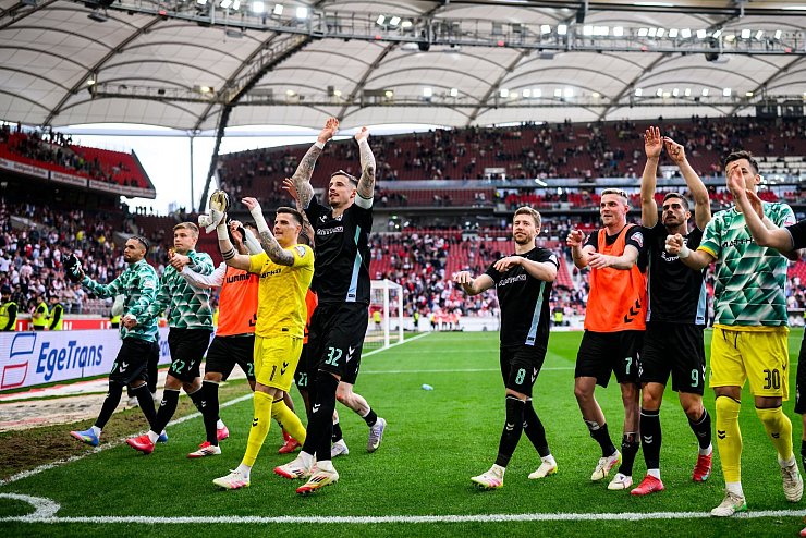 Jubel bei Werder. - © Tom Weller/dpa